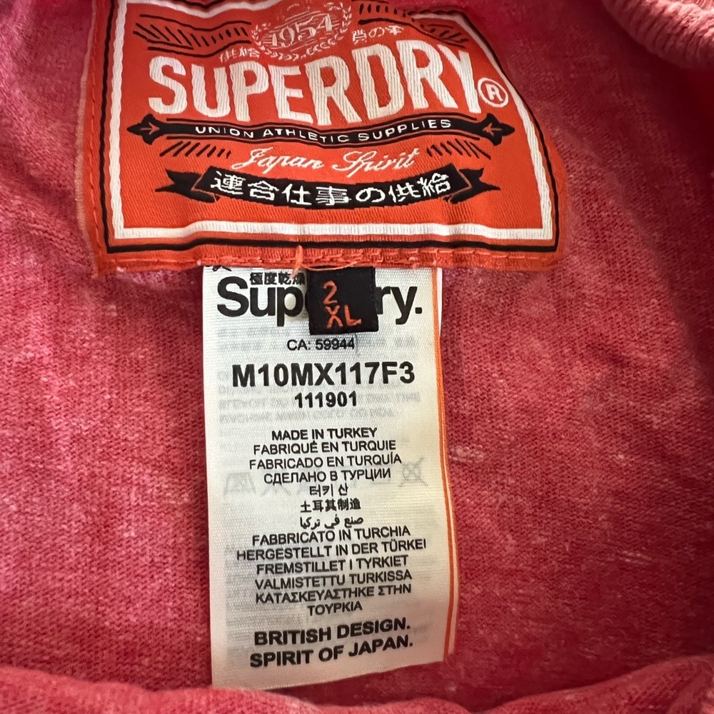 Superdry “Japan spirit” pink/white. 2XL men’s shirt. not worn only tried on. - Picture 7 of 7